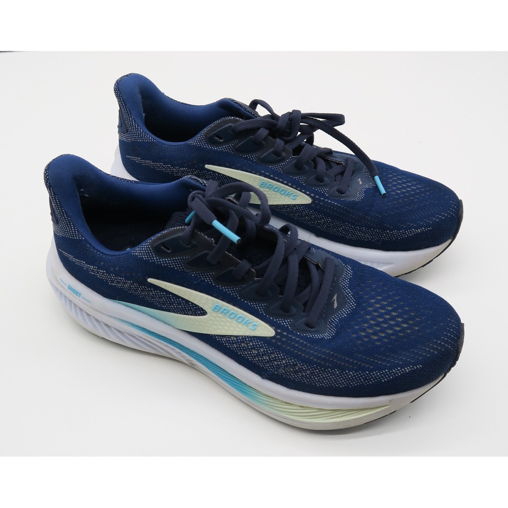 Brooks Ghost 17 womens Running Shoes Navy Blue Green DNA LOFT Sneakers 8.5